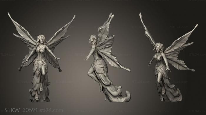 Military figurines (Dryad Flying, STKW_30591) 3D models for cnc