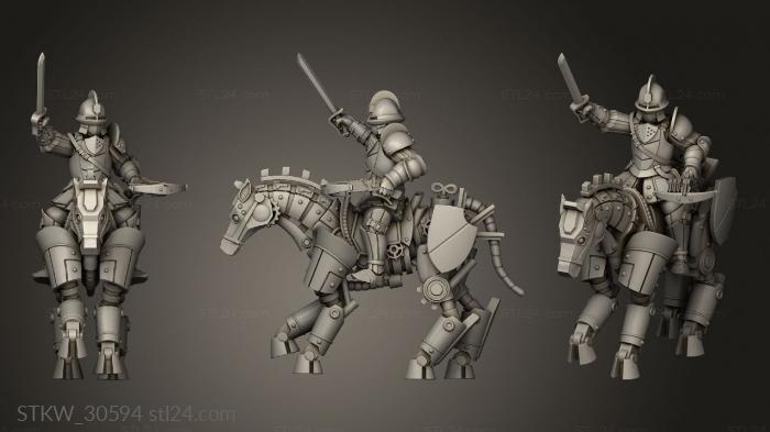 Military figurines (Automa Cavalry bow, STKW_30594) 3D models for cnc