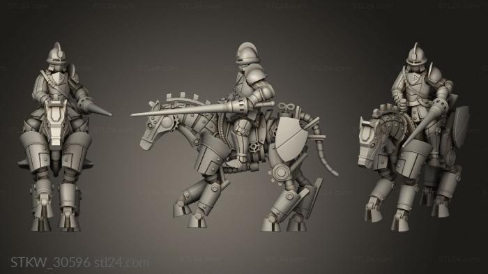 Military figurines (Automa Cavalry Lance, STKW_30596) 3D models for cnc