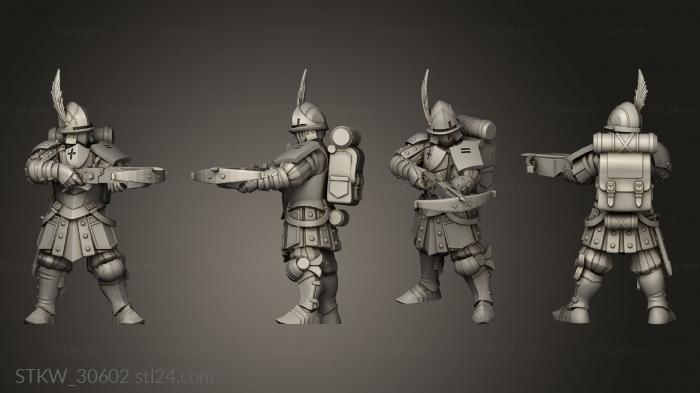 Military figurines (City Guard Crossbow, STKW_30602) 3D models for cnc