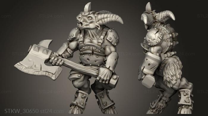 Military figurines (Shadow beastmen, STKW_30650) 3D models for cnc