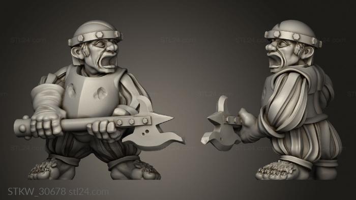 Military figurines (Shadow Halfling Polls, STKW_30678) 3D models for cnc