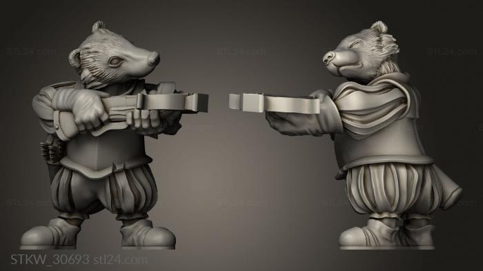 Military figurines (Shadow Luca Ranged Weapons Badgers Crossbow Badger, STKW_30693) 3D models for cnc