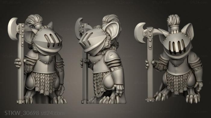 Military figurines (Shadow Mouse knight, STKW_30698) 3D models for cnc