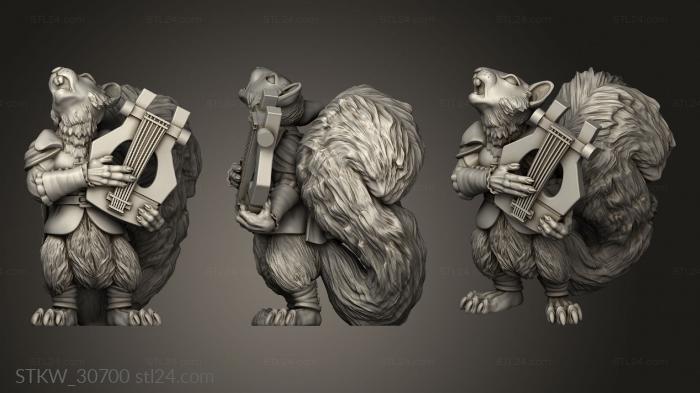 Military figurines (Shadow Nutkin Bard, STKW_30700) 3D models for cnc