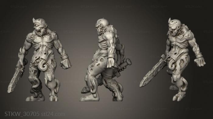 Military figurines (Shadow Plague Demons Swords, STKW_30705) 3D models for cnc