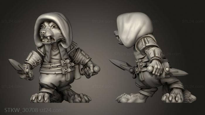 Military figurines (Shadow Racoon Folk Rogue, STKW_30708) 3D models for cnc