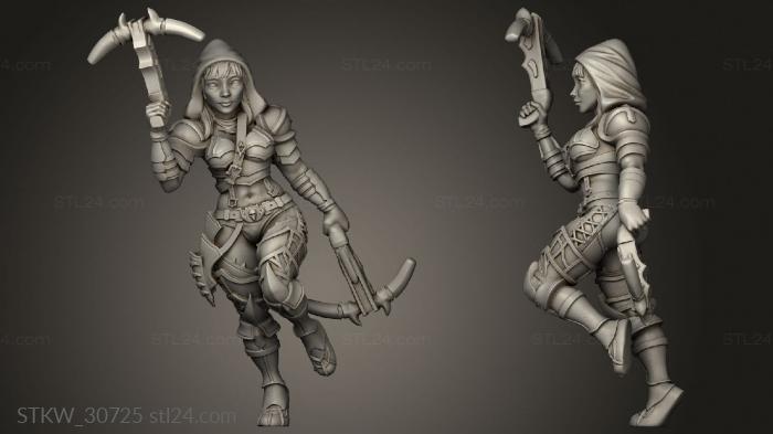 Military figurines (Dungeon Legends Demon Hunter, STKW_30725) 3D models for cnc