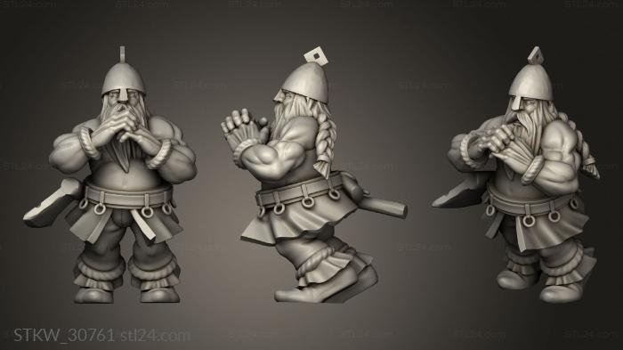 Military figurines (DWARF ARTILLERY CREW, STKW_30761) 3D models for cnc