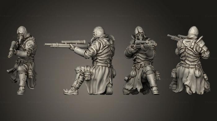 Military figurines (Bane gunner pose 3, STKW_3084) 3D models for cnc