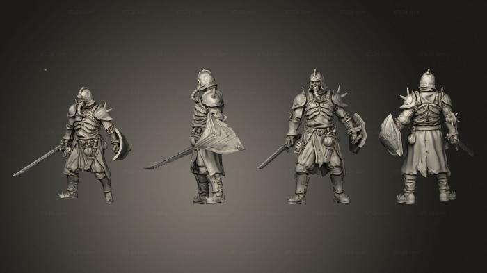 Military figurines (Bane gunner pose 4 melee, STKW_3085) 3D models for cnc