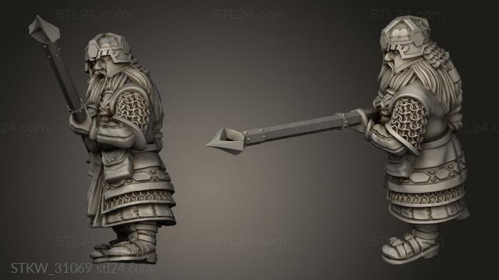 Dwarves warrior with great spear