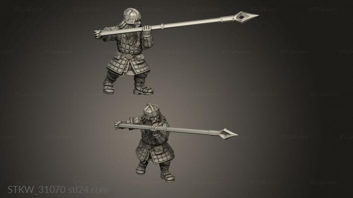 Dwarves warrior with great spear