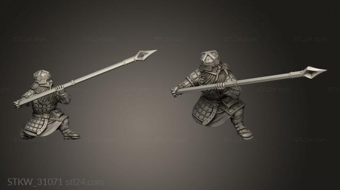 Dwarves warrior with great spear