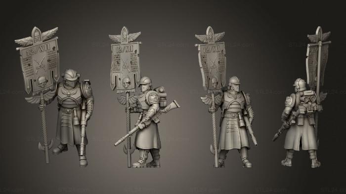 Military figurines (Banner Bearer, STKW_3108) 3D models for cnc