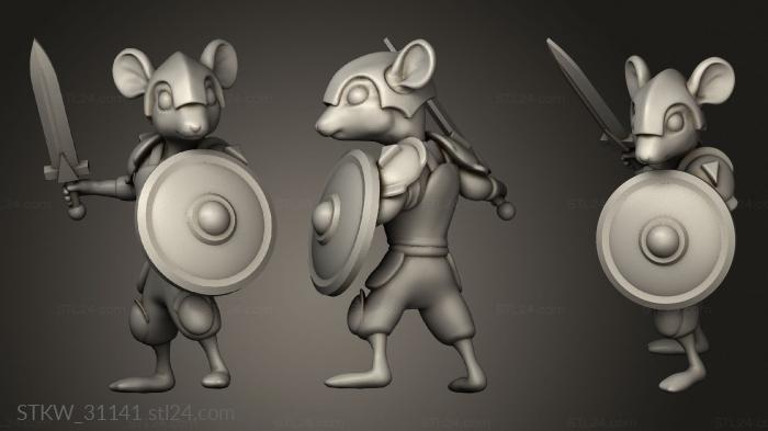 Edge Mice Tribe Fighter Sword And Shield