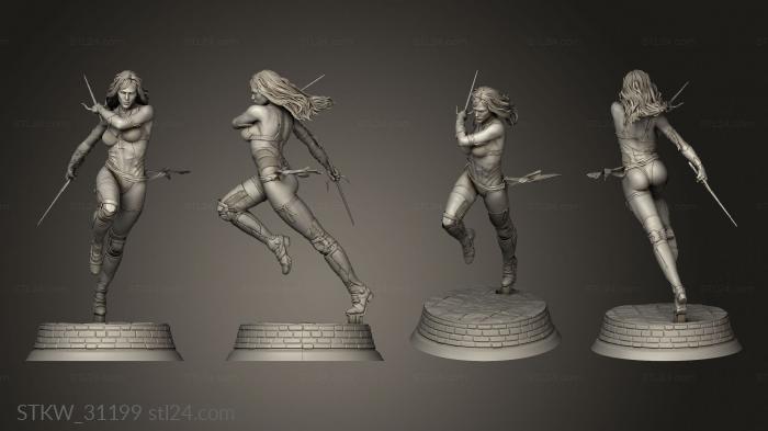 Military figurines (Elektra face, STKW_31199) 3D models for cnc