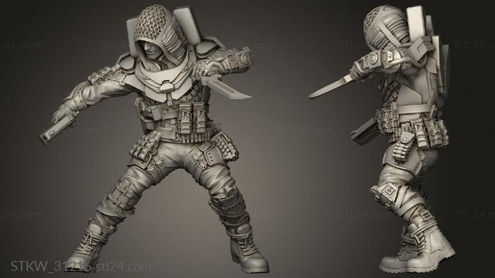 Military figurines (Element One Cyborg Hunter, STKW_31216) 3D models for cnc