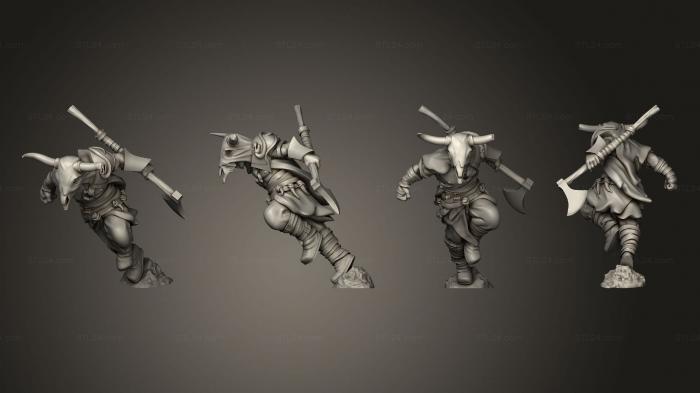Military figurines (Barbarian Berserker 04 Arm, STKW_3129) 3D models for cnc