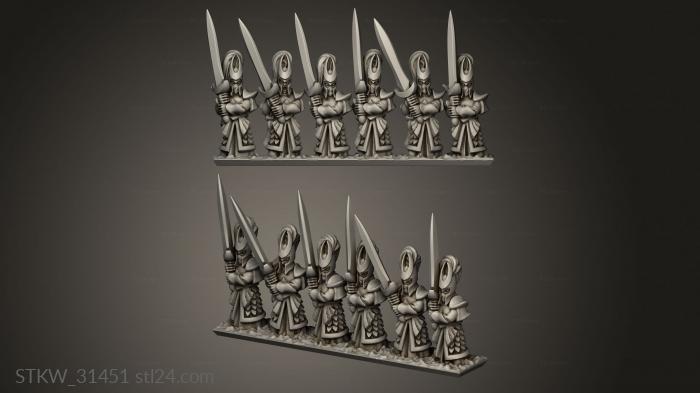 Military figurines (noble elf blade masters blademasters, STKW_31451) 3D models for cnc