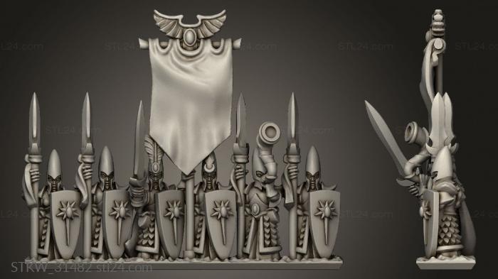 Military figurines (Spears banner, STKW_31482) 3D models for cnc