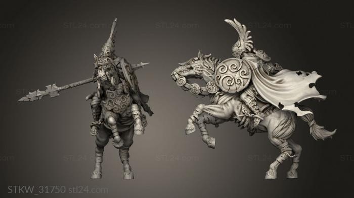 Military figurines (Eternal Hunt Rider A aN cloak, STKW_31750) 3D models for cnc