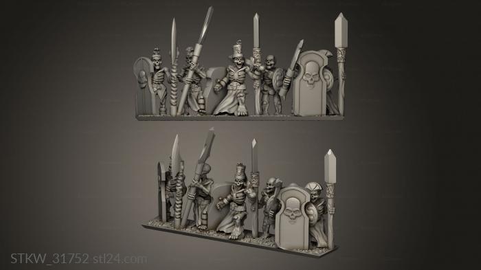 Military figurines (Eternal Pharaohs skeleton Warriors, STKW_31752) 3D models for cnc