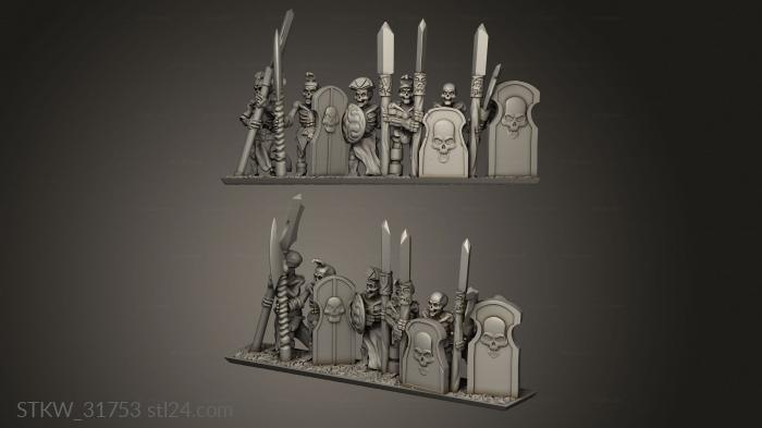 Military figurines (Eternal Pharaohs skeleton Warriors, STKW_31753) 3D models for cnc