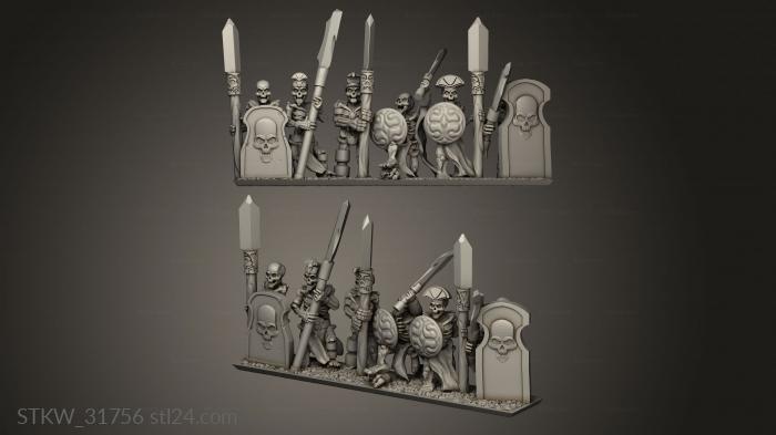 Military figurines (Eternal Pharaohs skeleton Warriors, STKW_31756) 3D models for cnc