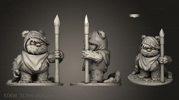 Military figurines (Ewok Chibi, STKW_31794) 3D models for cnc