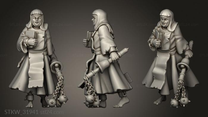 Military figurines (FANATICAL ZEALOTS UNIT FEMALE ZEALOT, STKW_31941) 3D models for cnc