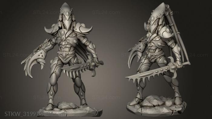 Military figurines (Fantasy Cult Lord Mimetic Eviscerator Rock, STKW_31997) 3D models for cnc