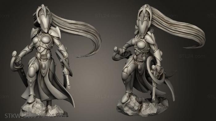 Military figurines (Fantasy Cult Wild Maidens Maiden Leader, STKW_31999) 3D models for cnc