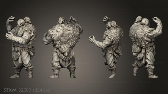 Military figurines (Fantasy druid, STKW_32003) 3D models for cnc