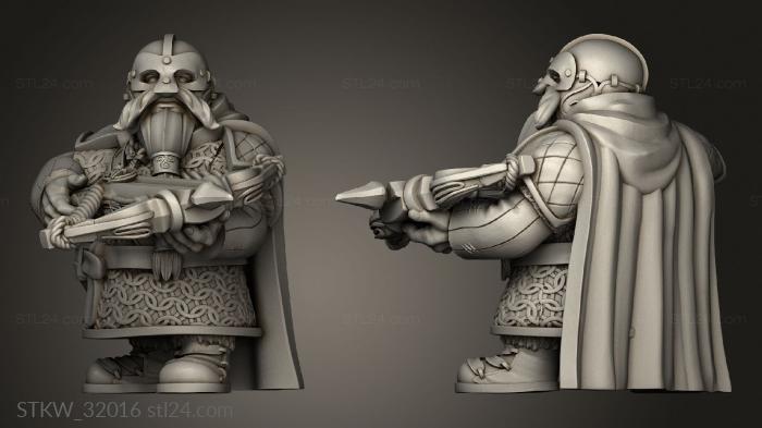 Military figurines (Fantasy Dwarf Crossbowmen, STKW_32016) 3D models for cnc