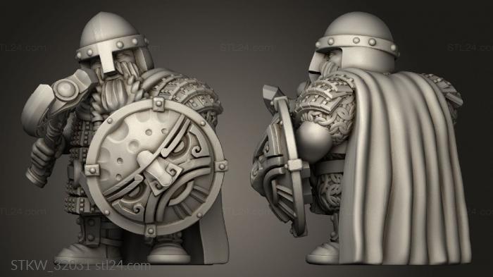 Military figurines (Fantasy Dwarf Heavy Melee, STKW_32031) 3D models for cnc