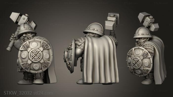 Military figurines (Fantasy Dwarf Heavy Melee, STKW_32032) 3D models for cnc