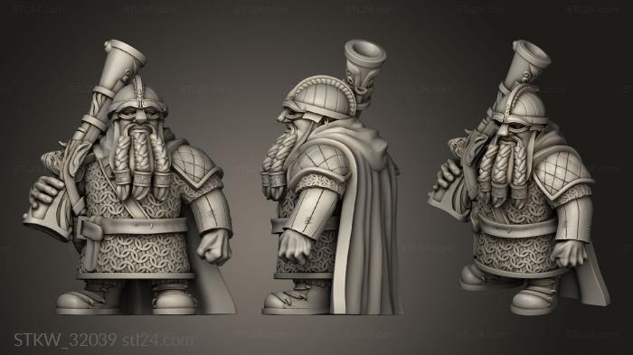 Military figurines (Fantasy Dwarf Musketmen, STKW_32039) 3D models for cnc