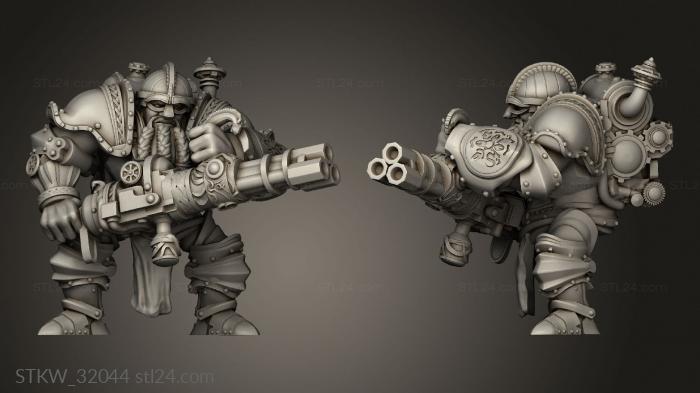 Military figurines (Fantasy Dwarf, STKW_32044) 3D models for cnc