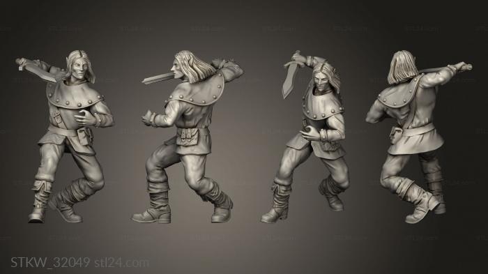 Military figurines (Fantasy Elf, STKW_32049) 3D models for cnc