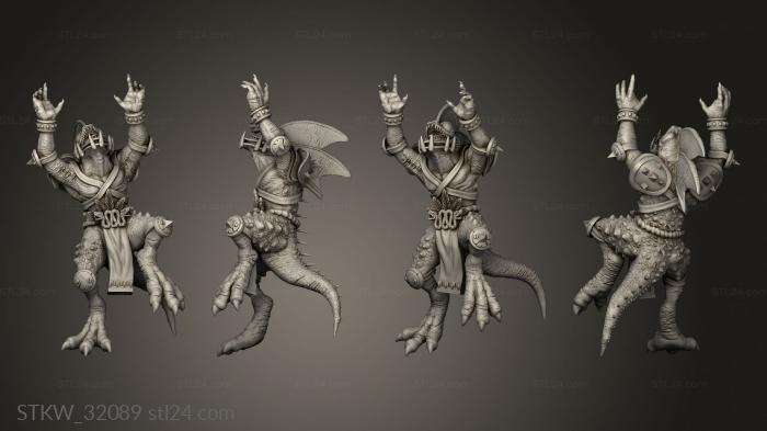 Military figurines (Fantasy Football Skink, STKW_32089) 3D models for cnc