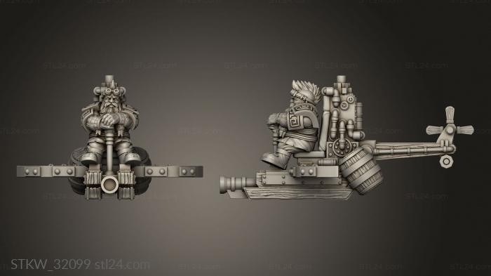 Military figurines (Fantasy Gyrocopter, STKW_32099) 3D models for cnc