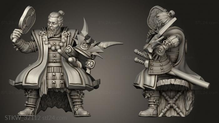 Fantasy Japanese Samurai on Foot Daimyo Seated