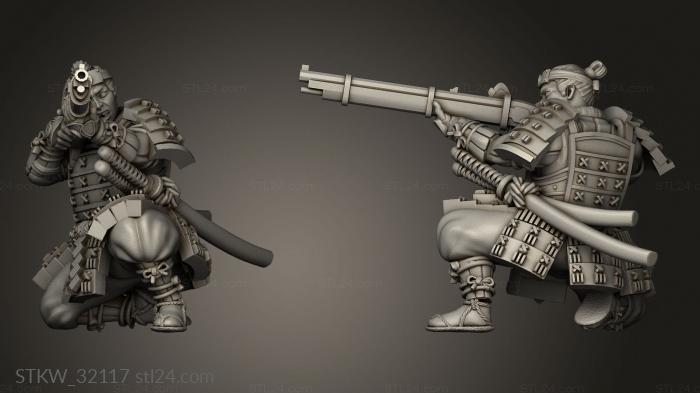 Fantasy Japanese Samurai on Foot Musket Musketmen