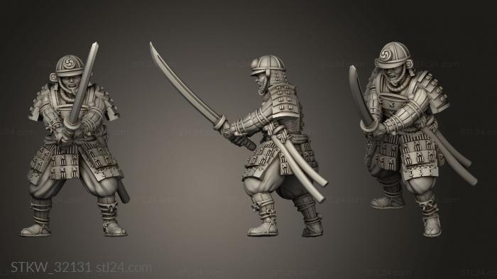 Fantasy Japanese Samurai on Foot Swordsman