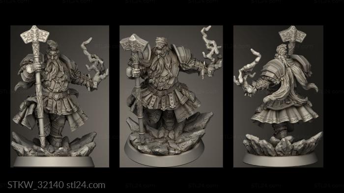 Military figurines (Fantasy Herald Of Thunder, STKW_32140) 3D models for cnc