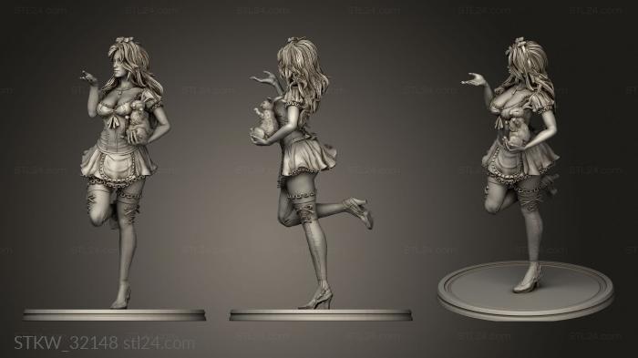 Military figurines (Fantasy Lady One, STKW_32148) 3D models for cnc