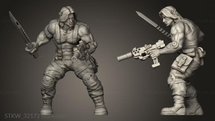 Military figurines (Fantasy Metahumans street commando vester, STKW_32172) 3D models for cnc