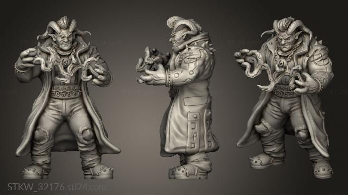 Military figurines (Fantasy Metahumans troll street shaman druktar magic, STKW_32176) 3D models for cnc