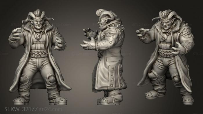 Military figurines (Fantasy Metahumans troll street shaman druktar magic, STKW_32177) 3D models for cnc